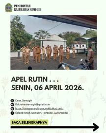 APEL RUTIN SENIN PAGI KALURAHAN SEMUGIH (06-04-2026)